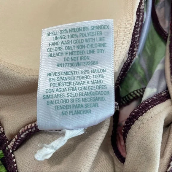 Women’s Floral Tankini Swimwear Kona Sol Red Size S (4-6) - Picture 5 of 7